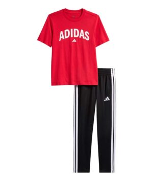 Adidas Kids' Cotton Jersey T-Shirt & Tricot Joggers Set