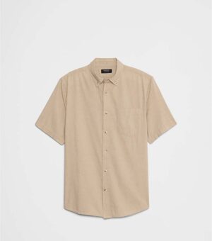 Banana Republic Slim-Fit Softwash Cotton Mocha Shirt