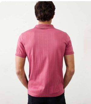 Banana Republic Standard-Fit Luxe Touch Berry Parfait Polo back